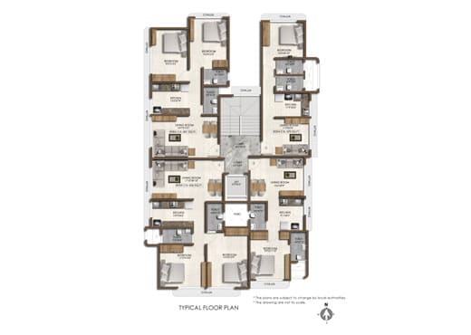 Mettivilla 2BHK Flats Plan